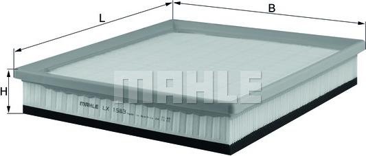 MAHLE LX 1583 - Въздушен филтър vvparts.bg