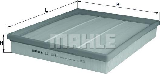 MAHLE LX 1683 - Въздушен филтър vvparts.bg