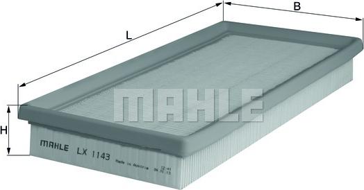 MAHLE LX 1143 - Въздушен филтър vvparts.bg