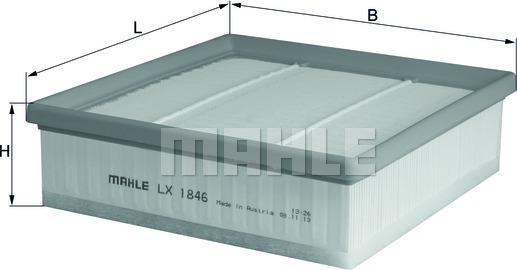 MAHLE LX 1846 - Въздушен филтър vvparts.bg