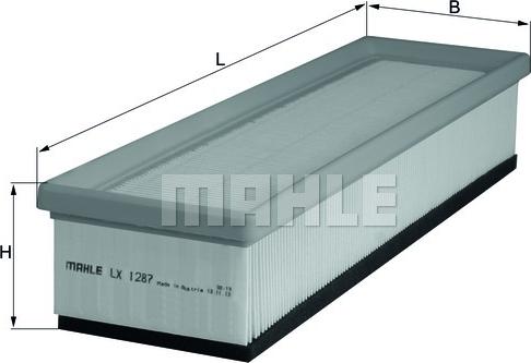 MAHLE LX 1287 - Въздушен филтър vvparts.bg