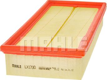 MAHLE LX 1730 - Въздушен филтър vvparts.bg