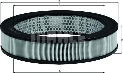 MAHLE LX 8 - Въздушен филтър vvparts.bg