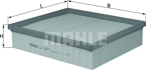 MAHLE LX 3471 - Въздушен филтър vvparts.bg