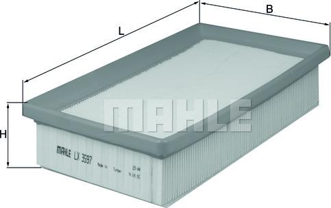 MAHLE LX 3597 - Въздушен филтър vvparts.bg