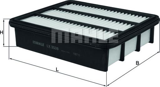 MAHLE LX 3539 - Въздушен филтър vvparts.bg