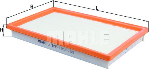 MAHLE LX 3196/1 - Въздушен филтър vvparts.bg