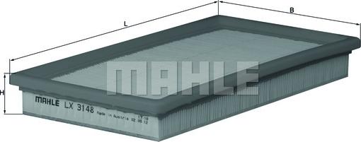 MAHLE LX 3148 - Въздушен филтър vvparts.bg