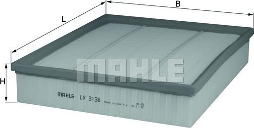 MAHLE LX 3138 - Въздушен филтър vvparts.bg