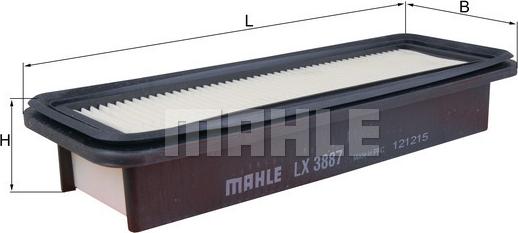 MAHLE LX 3887 - Въздушен филтър vvparts.bg