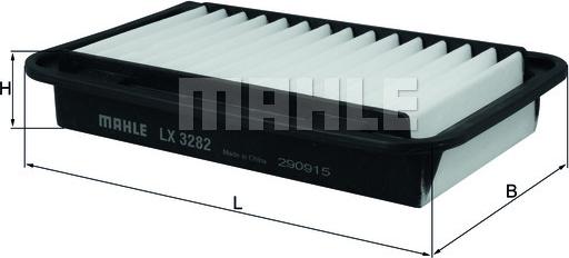 MAHLE LX 3282 - Въздушен филтър vvparts.bg