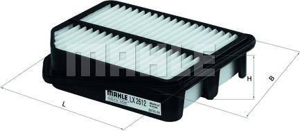 MAHLE LX 2612 - Въздушен филтър vvparts.bg