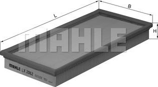 MAHLE LX 2062 - Въздушен филтър vvparts.bg