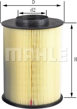 MAHLE LX 2824 - Въздушен филтър vvparts.bg