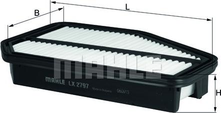 MAHLE LX 2797 - Въздушен филтър vvparts.bg