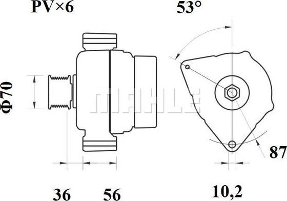 MAHLE MG 96 - Генератор vvparts.bg