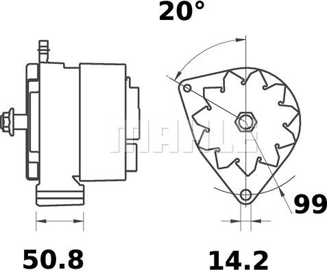 MAHLE MG 442 - Генератор vvparts.bg