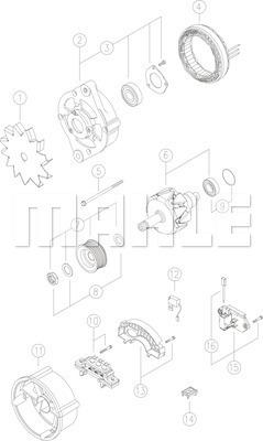 MAHLE MG 44 - Генератор vvparts.bg