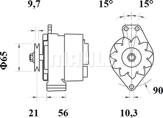 MAHLE MG 44 - Генератор vvparts.bg