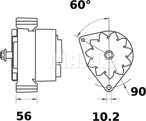 MAHLE MG 458 - Генератор vvparts.bg