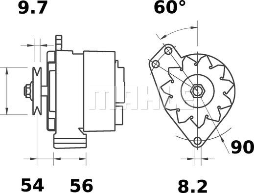 MAHLE MG 457 - Генератор vvparts.bg