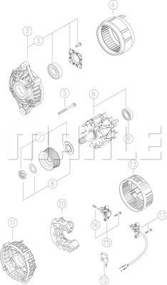 MAHLE MG 467 - Генератор vvparts.bg