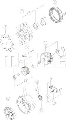 MAHLE MG 482 - Генератор vvparts.bg