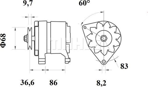 MAHLE MG 426 - Генератор vvparts.bg