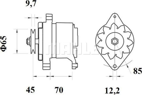 MAHLE MG 423 - Генератор vvparts.bg