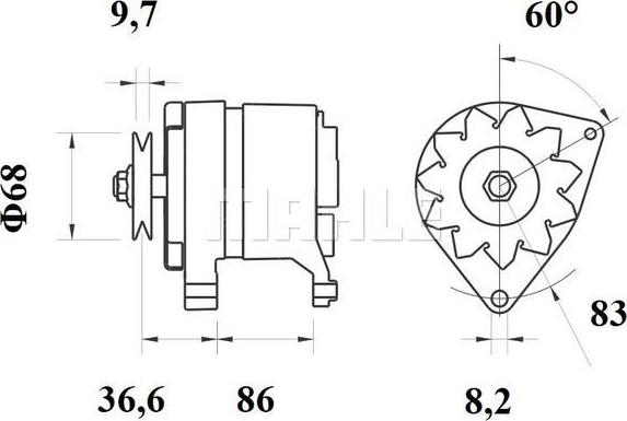 MAHLE MG 427 - Генератор vvparts.bg