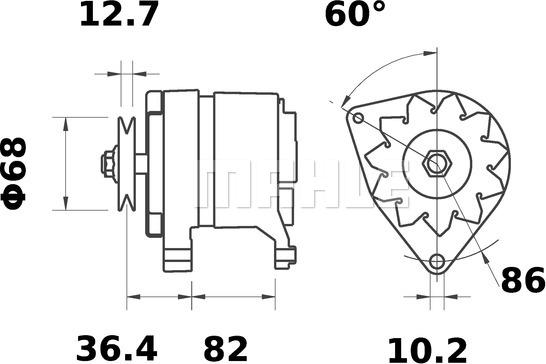 MAHLE MG 550 - Генератор vvparts.bg