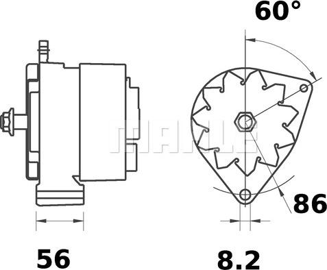 MAHLE MG 517 - Генератор vvparts.bg