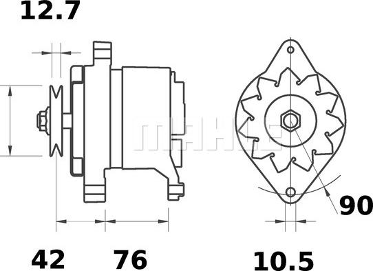 MAHLE MG 584 - Генератор vvparts.bg