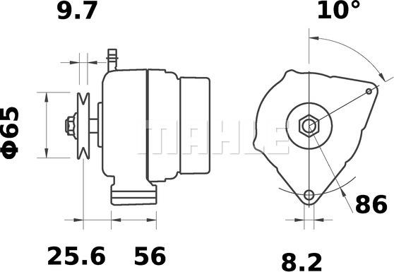 MAHLE MG 534 - Генератор vvparts.bg