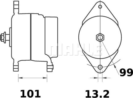 MAHLE MG 575 - Генератор vvparts.bg