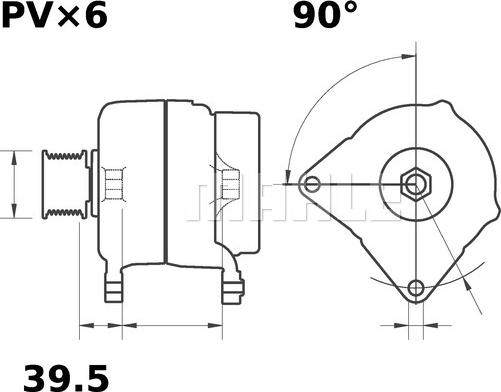 MAHLE MG 664 - Генератор vvparts.bg