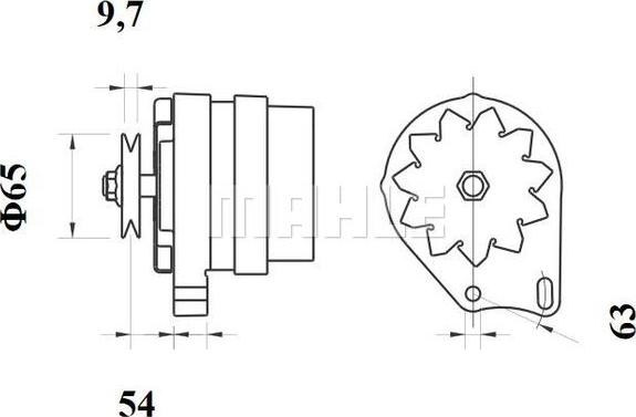 MAHLE MG 608 - Генератор vvparts.bg