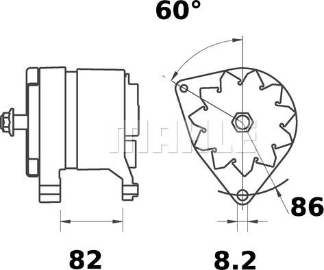 MAHLE MG 636 - Генератор vvparts.bg