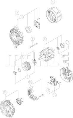 MAHLE MG 67 - Генератор vvparts.bg