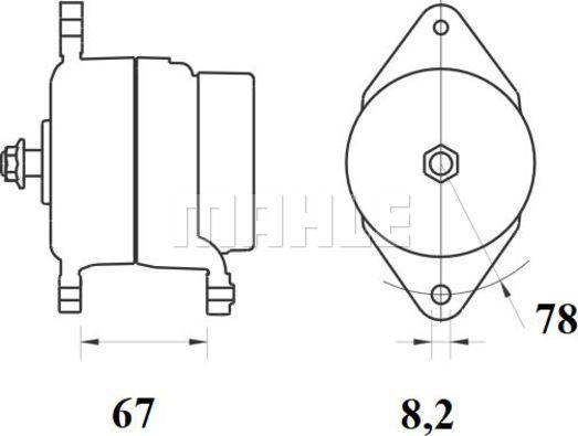 MAHLE MG 67 - Генератор vvparts.bg