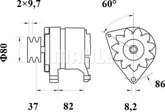 MAHLE MG 192 - Генератор vvparts.bg