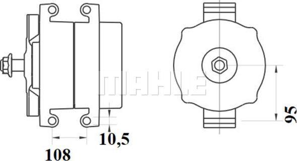 MAHLE MG 148 - Генератор vvparts.bg