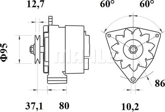 MAHLE MG 158 - Генератор vvparts.bg