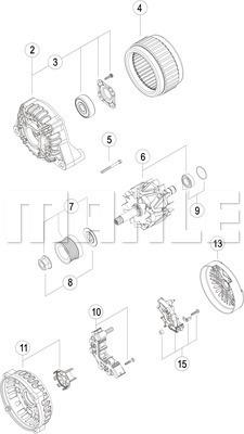 MAHLE MG 162 - Генератор vvparts.bg