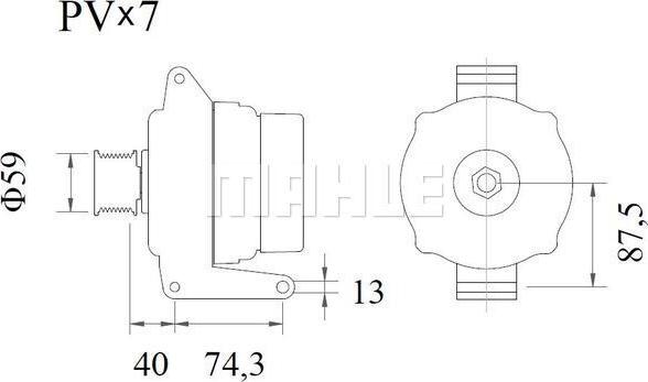 MAHLE MG 1063 - Генератор vvparts.bg