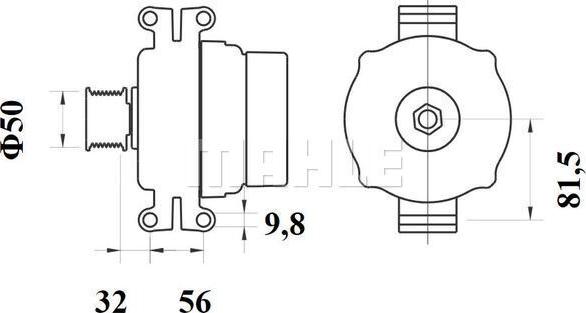 MAHLE MG 1071 - Генератор vvparts.bg