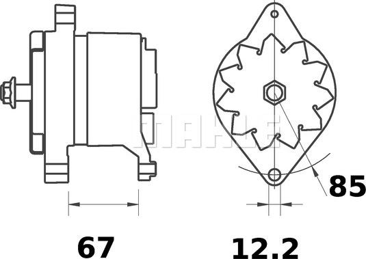 MAHLE MG 357 - Генератор vvparts.bg