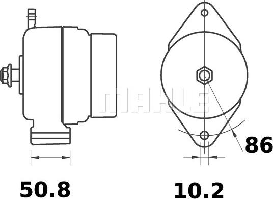 MAHLE MG 13 - Генератор vvparts.bg