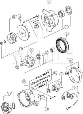 MAHLE MG 311 - Генератор vvparts.bg