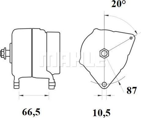 MAHLE MG 897 - Генератор vvparts.bg